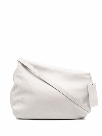 Marsèll Asymmetric Leather Shoulder Bag In White