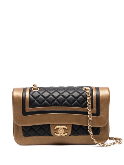 Pre-owned Chanel 2017 Classic Flap Shoulder Bag In Black