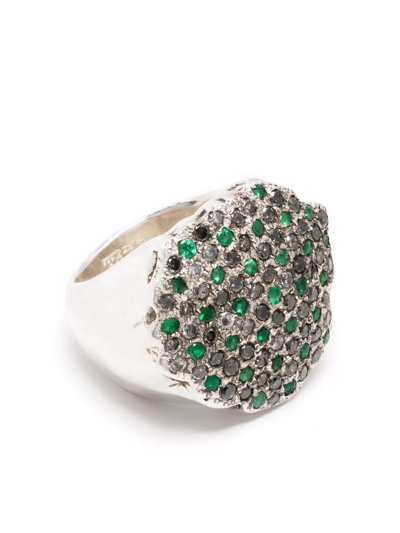 Rosa Maria Sterling Silver Rhinestone Ring