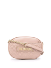 LOVE MOSCHINO QUILTED LOGO-PLAQUE CROSSBODY BAG