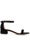 Stuart Weitzman Nudistjune Sandals In Black In Black Suede