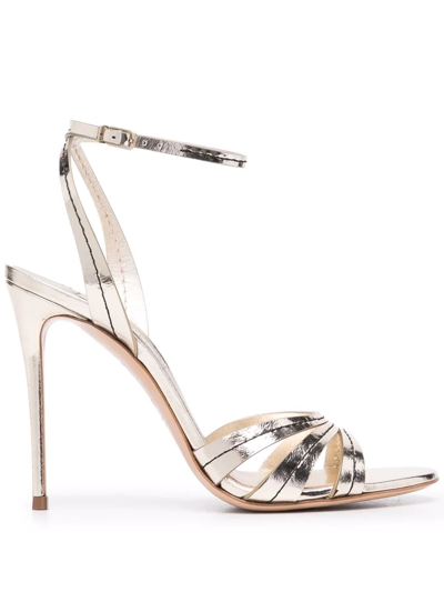 Casadei Julia 115mm Strappy Sandals In Gold