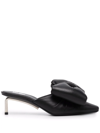 Off-white Allen Padded-bow Leather High-heel Mules In Black