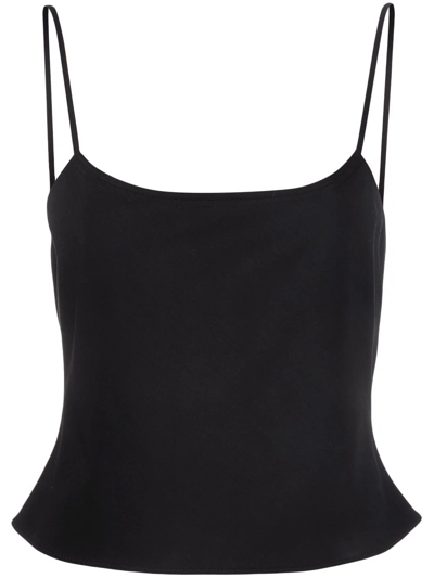 Jacquemus Scoop-neck Spaghetti-strap Top In Black