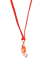 FORTE FORTE GLASS-PENDANT SUEDE NECKLACE