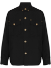 VERSACE GABARDINE WOOL SHIRT JACKET