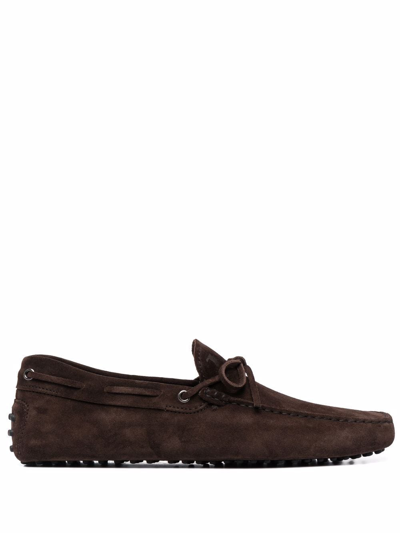 Tod's Gommino Loafers With Laces In Brown