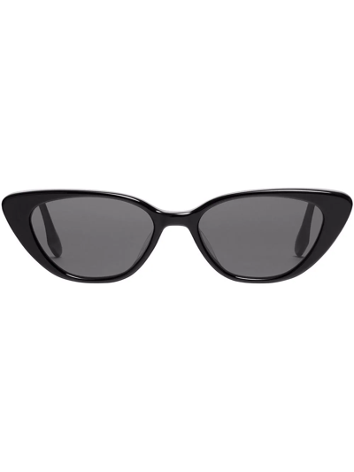 Gentle Monster Crella 01 Slim Cat-eye Sunglasses In Black