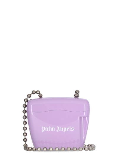 Palm Angels Padlock Mini Bag In Lilac White