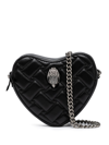 Kurt Geiger Kensington Heart-shaped Crossbody Bag In Black