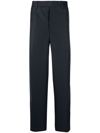 Prada Glen Plaid Trousers In Blau