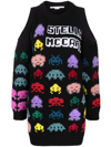 Stella Mccartney Gamer Intarsia-knit Cut-out Dress In Schwarz