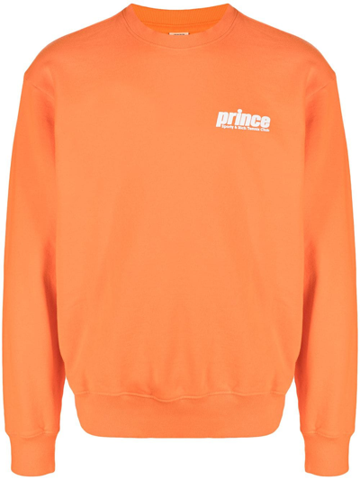 Sporty And Rich X Prince Logo-print Sweatshirt In Orange