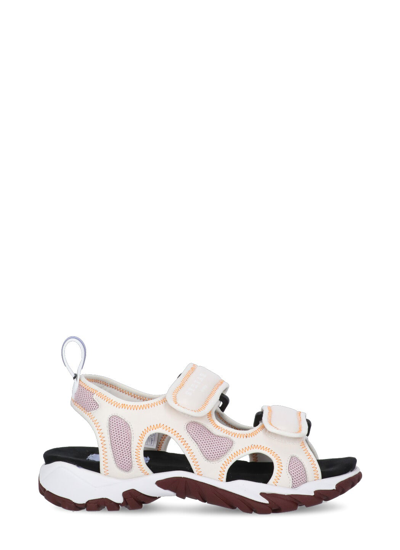 Mcq By Alexander Mcqueen Mcq Striae Sandal In Synthetic Leather And Mesh In Multicolor