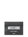 Moschino Couture Card Holder With Logo In Black