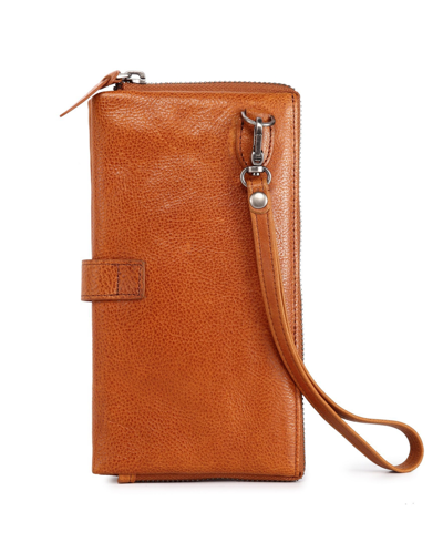 Old Trend Women's Genuine Leather Snapper Clutch In Camel