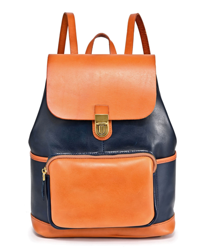 Old Trend Women's Genuine Leather Out West Backpack In Navy