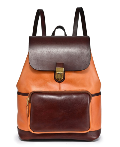 Old Trend Women's Genuine Leather Out West Backpack In Caramel