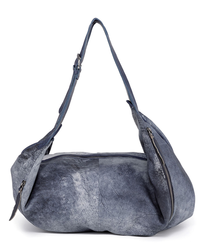 Old Trend Women's Genuine Leather Dorado Hobo Convertible Backpack In Navy