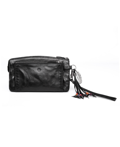 Old Trend Women's Genuine Leather Bluebell Clutch In Black