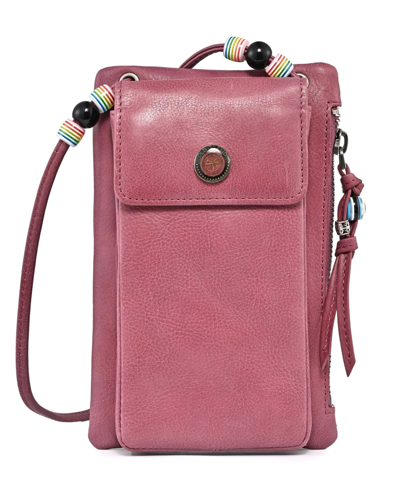 Old Trend Women's Genuine Leather Northwood Phone Carrier In Orchid