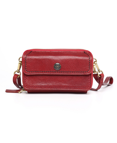 Old Trend Women's Genuine Leather Northwood Crossbody Wallet In Red