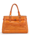 Old Trend Women's Genuine Leather Lantana Satchel Bag In Caramel