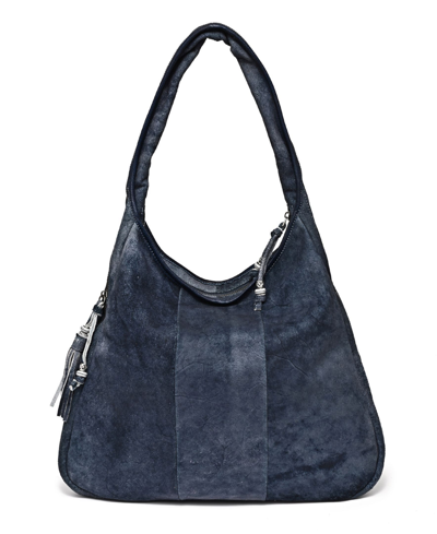 Old Trend Women's Genuine Leather Dorado Expandable Hobo Bag In Navy