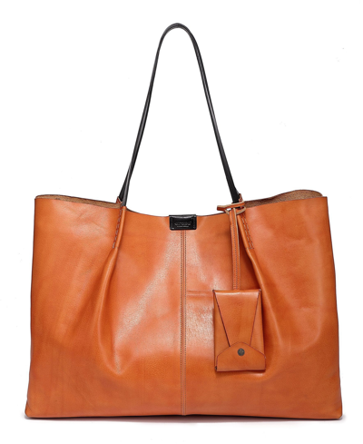 Old Trend Women's Genuine Leather Calla Tote Bag In Chestnut