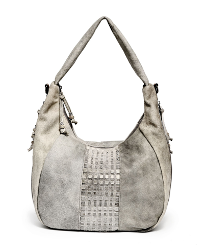 Old Trend Women's Genuine Leather Dorado Convertible Hobo Bag In Gray
