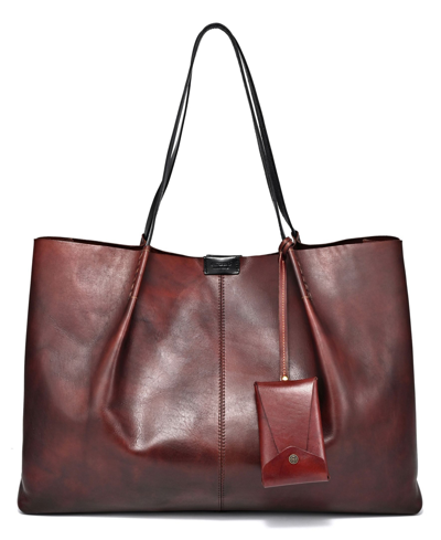 Old Trend Women's Genuine Leather Calla Tote Bag In Rusty Red