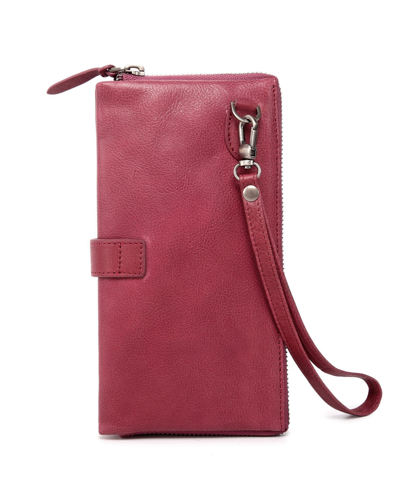 Old Trend Women's Genuine Leather Snapper Clutch In Orchid
