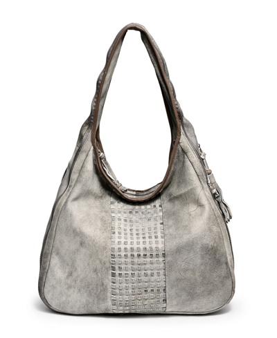Old Trend Women's Genuine Leather Dorado Expandable Hobo Bag In Gray