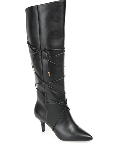 Journee Collection Women's Kaavia Extra Wide Calf Boot Women's Shoes In Black
