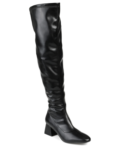 Journee Collection Women's Melika Extra Wide Calf Boots In Black