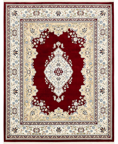 Bayshore Home Zara Zar1 8' X 10' Area Rug In Burgundy