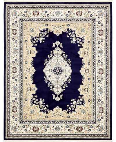 Bayshore Home Zara Zar1 8' X 10' Area Rug In Navy Blue