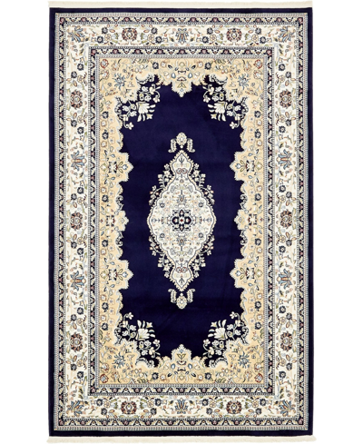 Bayshore Home Zara Zar1 5' X 8' Area Rug In Navy Blue