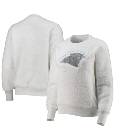 Touché Women's Touch White Carolina Panthers Milestone Tracker Pullover Sweatshirt