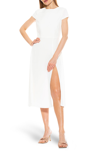 Alexia Admor Lily Crew Neck Midi Dress In Off-white