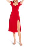 Alexia Admor Gracie Sweetheart Slit Dress In Red