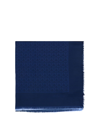 Ferragamo Oxford Blue Gancini Print Scarf In Blue