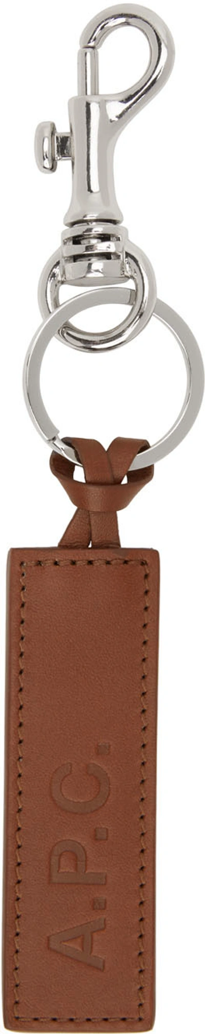 Apc Key Ring With Logo In Brown