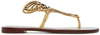 Sophia Webster Talulah Metallic Butterfly Cutout Flat Mule Sandals In Gold