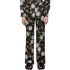 ERDEM BLACK FLORAL LIONEL TROUSERS