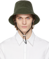 Erdem Green Corduroy Bucket Hat In Olive