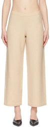 Vince Beige Easy Lounge Pants In Oat Cream-280otc