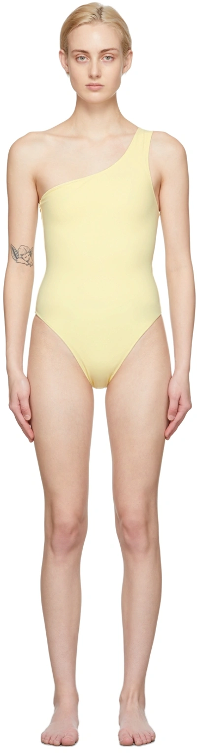 Lido Yellow Ventinove One-piece Swimsuit In White