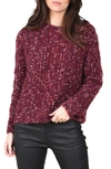 MOLLY BRACKEN SPECKLE KNIT CREWNECK SWEATER