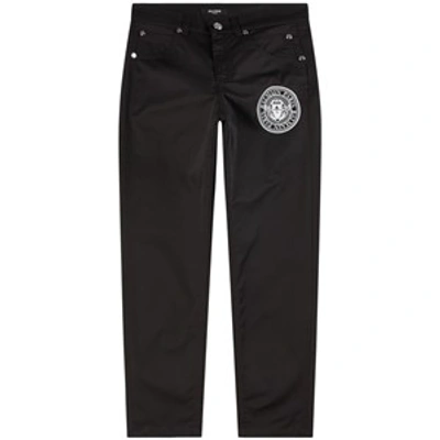 Balmain Kids'  Black Logo Trousers